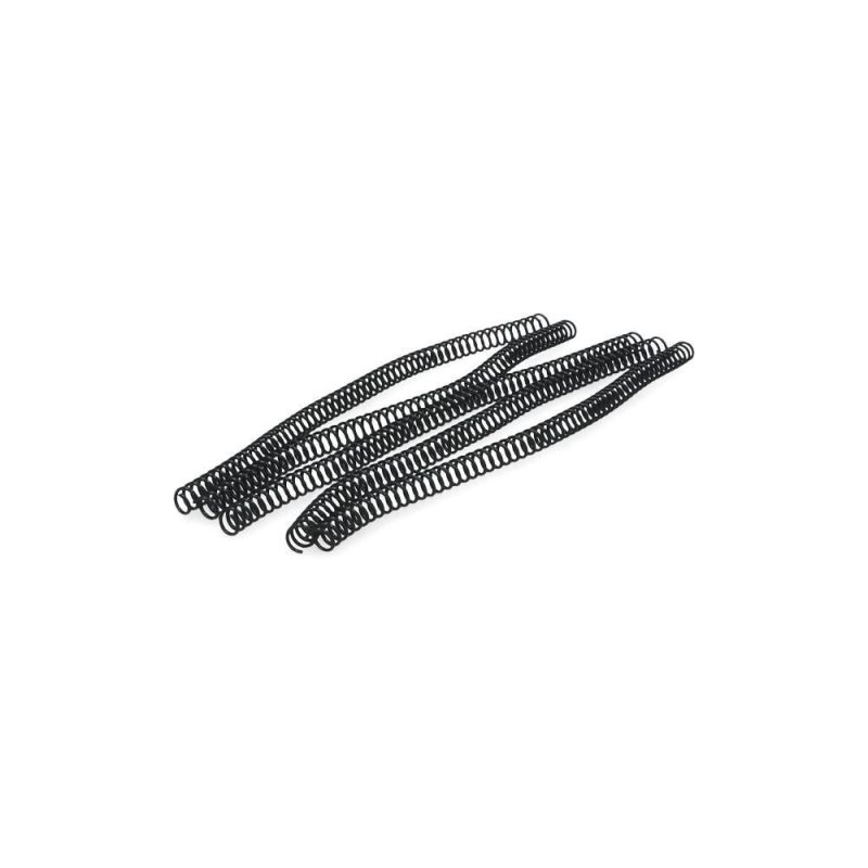 Espirales Para Encuadernar 5:1 - 100 Unidades Negro, A4, Metal, Diámetro 6 Mm